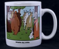 Far Side - WILDLIFE DAY SHIFTS Predators vs Prey Coffee Mug